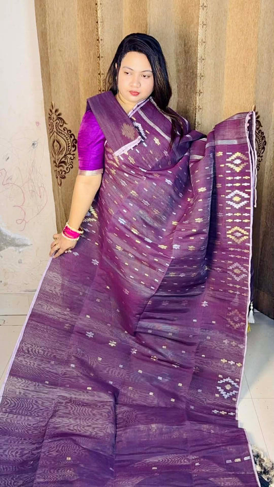 প্রিমিয়াম ৪০/৬০ কাউন্ট অরিজিনাল ঢাকাই জামদানি শাড়ি