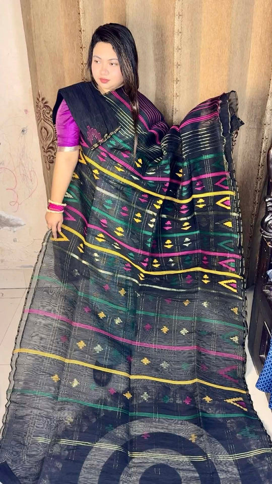 প্রিমিয়াম ৬০ কাউন্ট অরিজিনাল ঢাকাই জামদানি শাড়ি