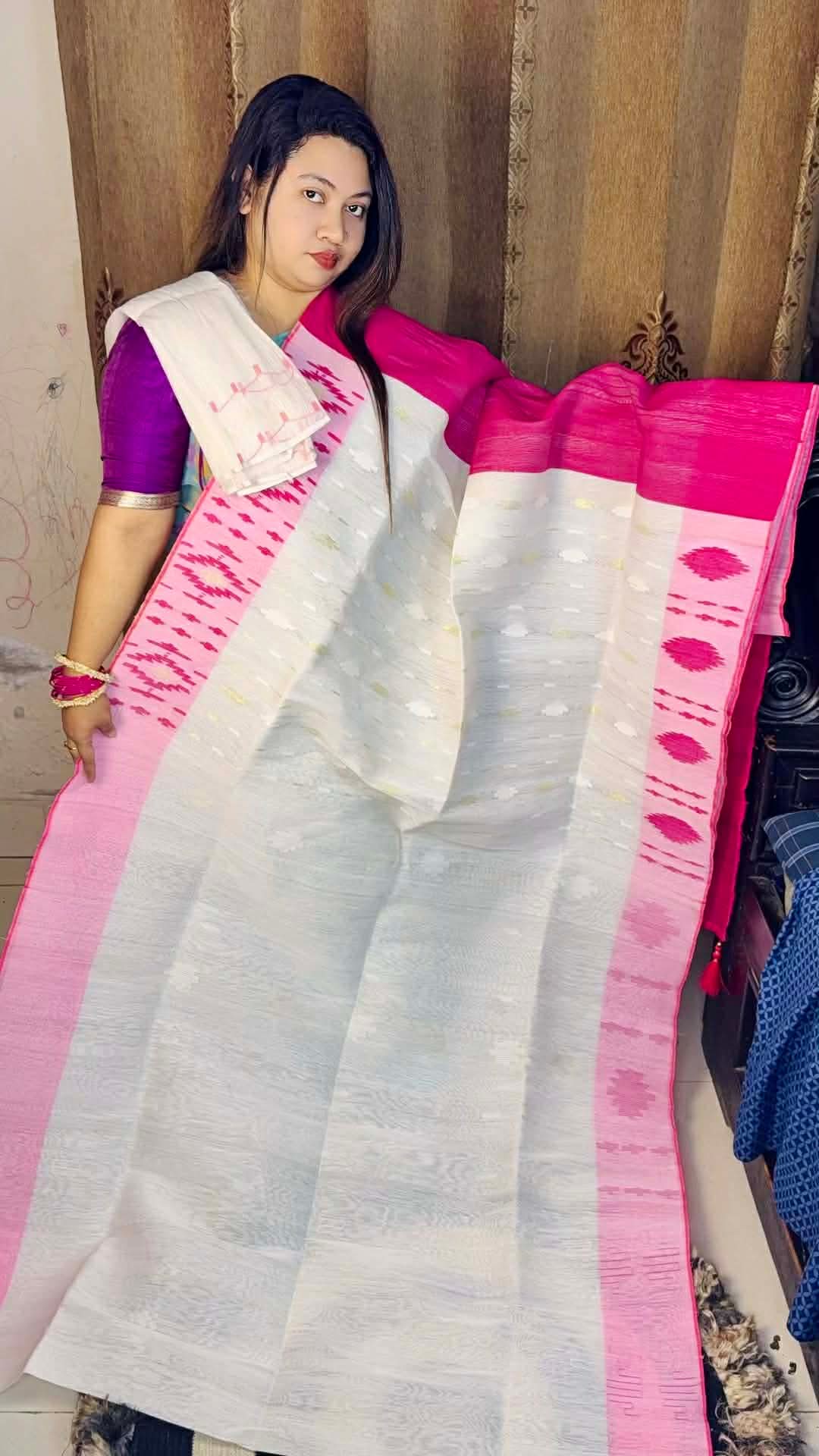প্রিমিয়াম ৪০/৬০ কাউন্ট অরিজিনাল ঢাকাই জামদানি শাড়ি
