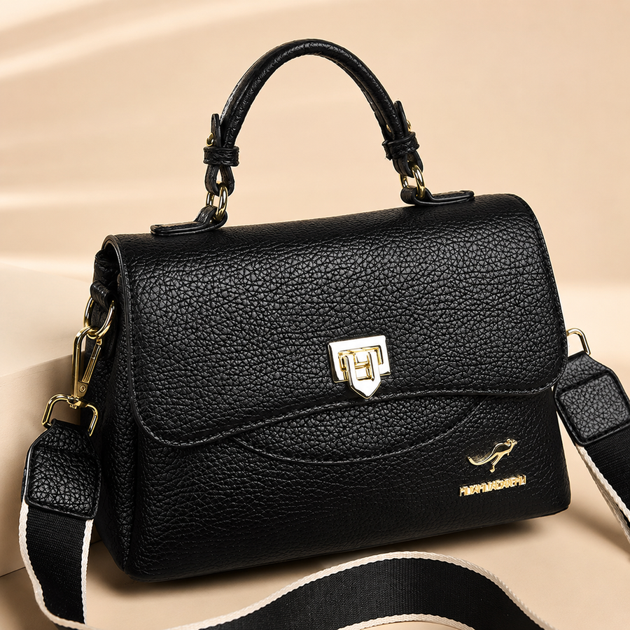 Premium Black Textured Handbag for Women - প্রিমিয়াম ব্ল্যাক টেক্সচার্ড হ্যান্ডব্যাগ ফর উইমেন