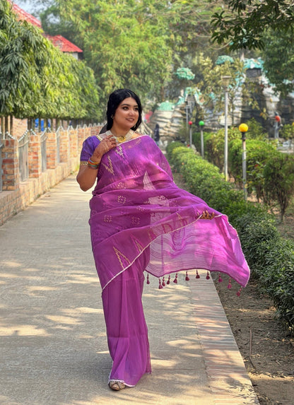 এক্সক্লুসিভ ৫৫ কাউন্ট অরিজিনাল ঢাকাই জামদানি শাড়ি